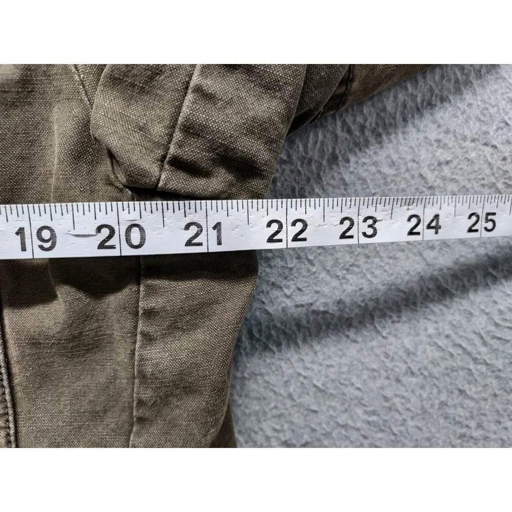 Levis Men Field Jacket S Brown Utility Zip Front Stand Collar Pockets Workwear
